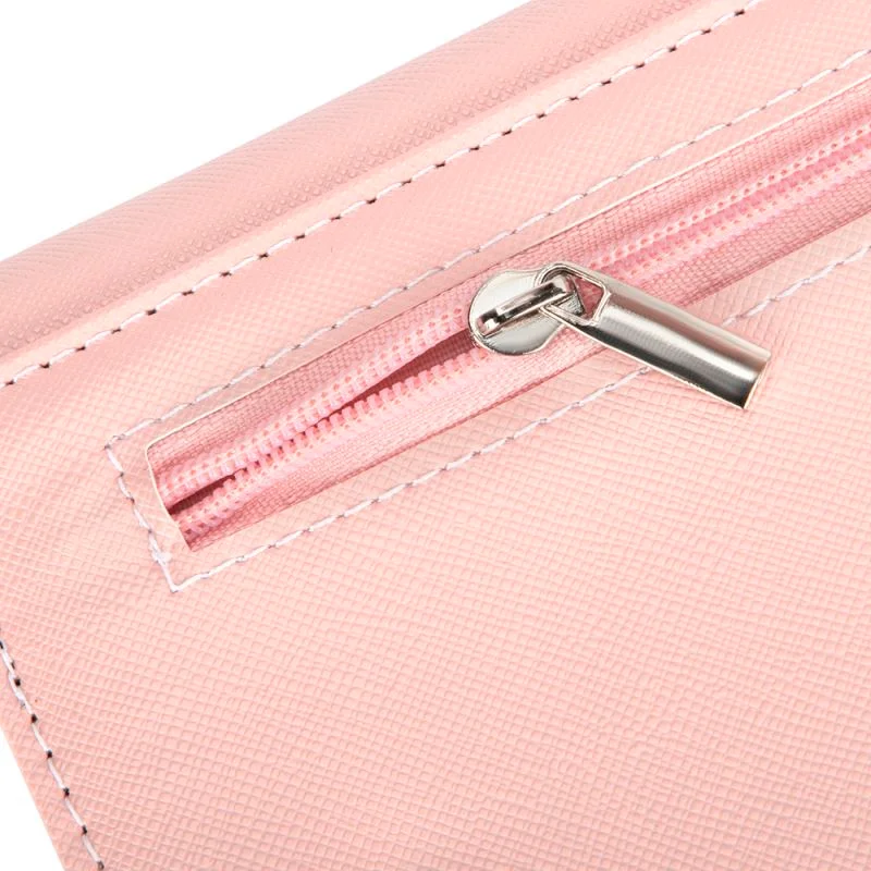 Cartera con monedero grande color rosa