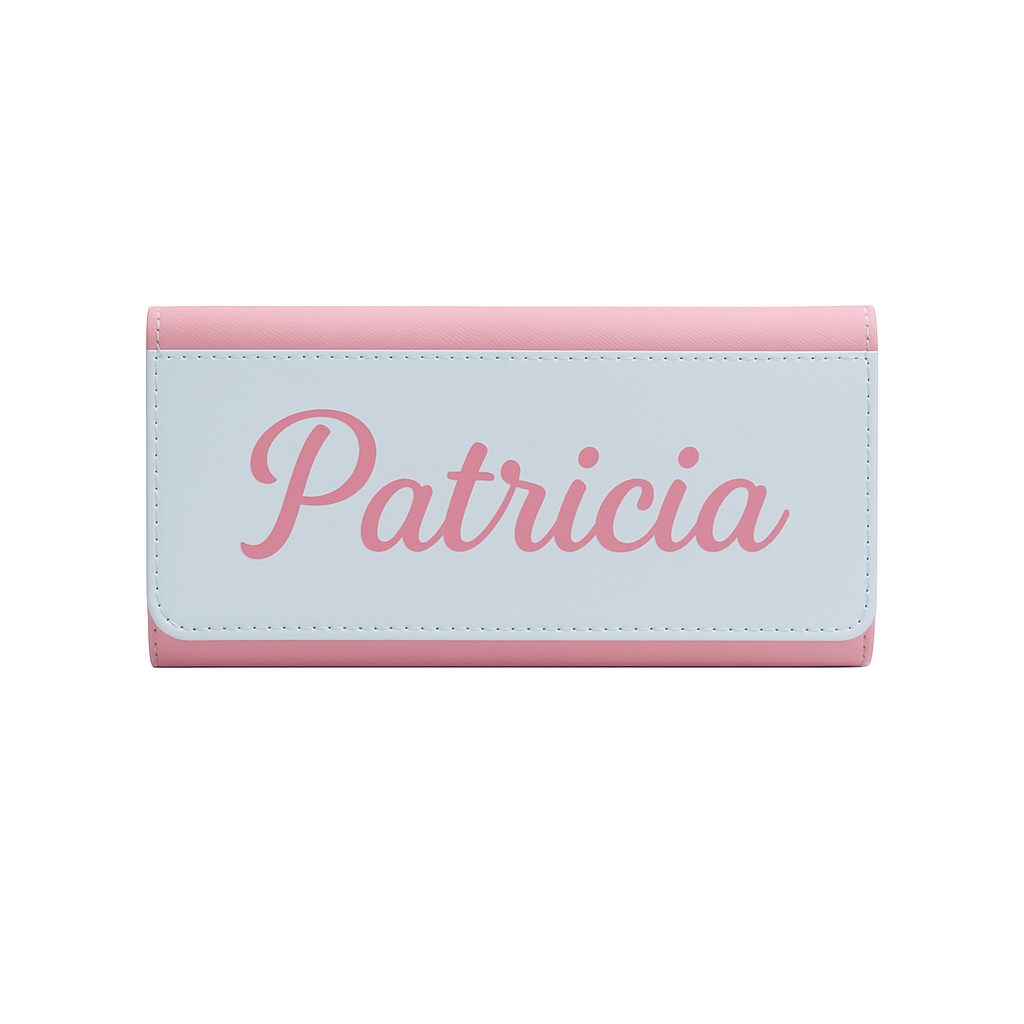 Cartera con monedero grande color rosa