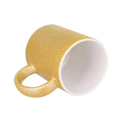 Taza de Cerámica con Glitter para Sublimación 11oz