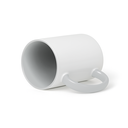 Taza de Cerámica Blanca con Interior y Asa Gris Claro