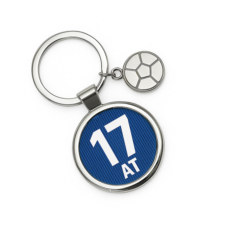Llavero de Balón de Fútbol Metálico 