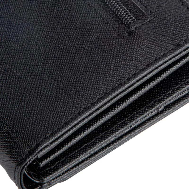 Cartera con monedero grande color negro
