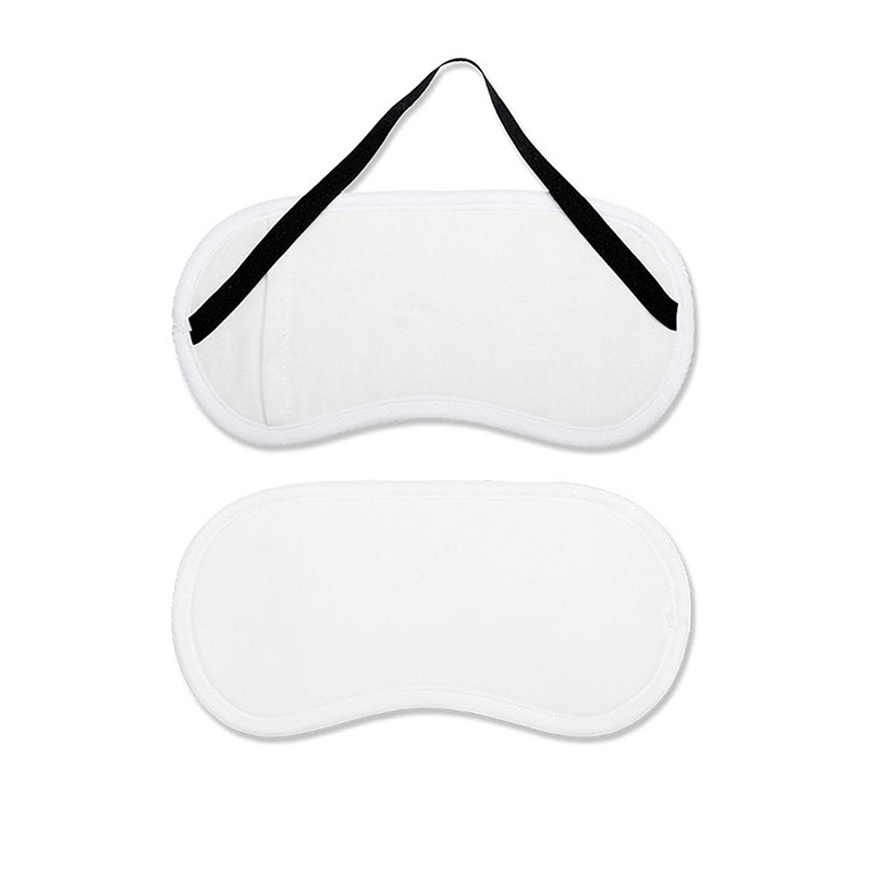 Antifaz para dormir blanco con ribete negro sublimable