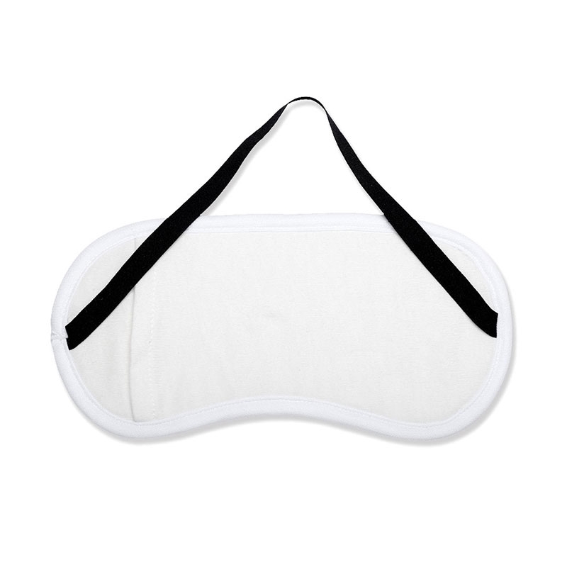 Antifaz para dormir blanco con ribete negro sublimable
