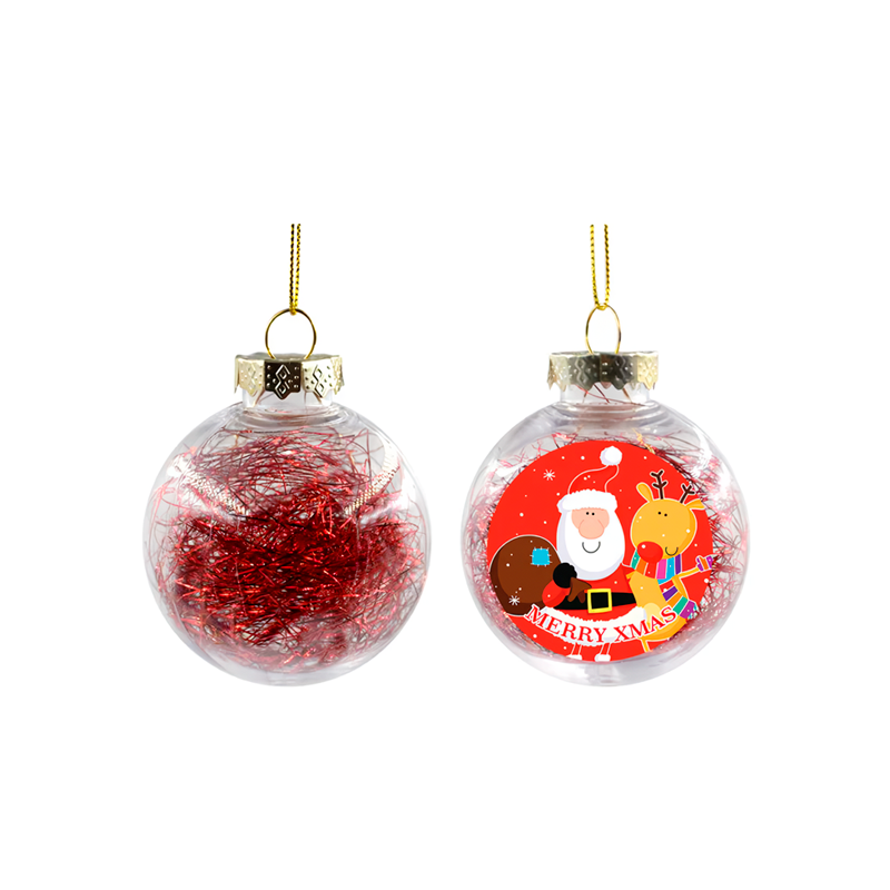 Bola Navidad Roja Sublimación | 8 cm