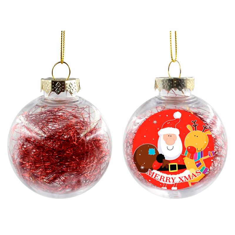 Bola navidad roja sublimación d.8cm