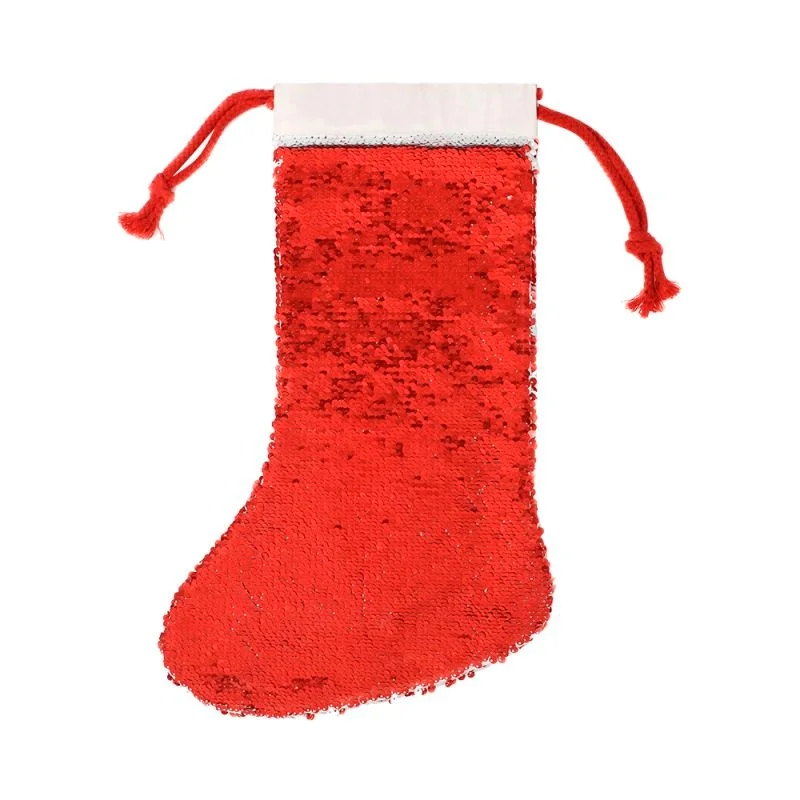 Saco Bota de Navidad de Lentejuelas Rojo