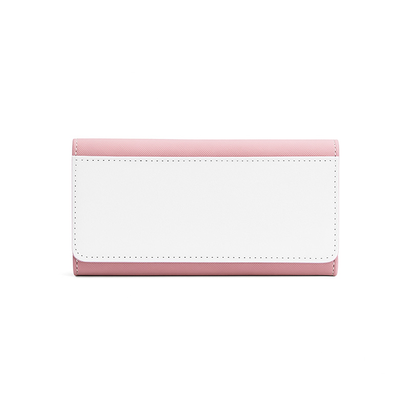 Cartera con monedero grande color rosa