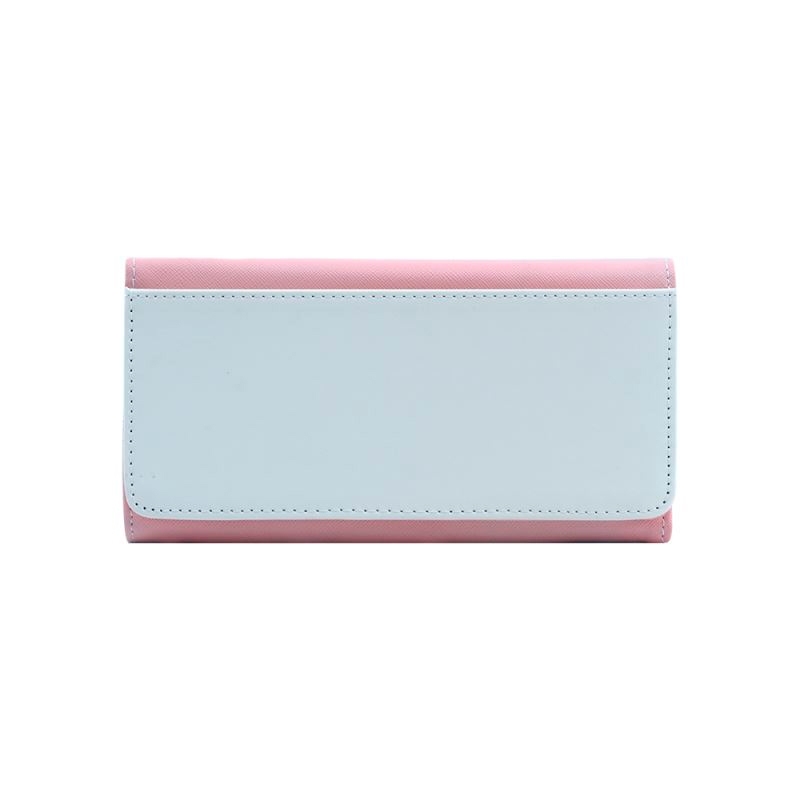 Cartera con monedero grande color rosa