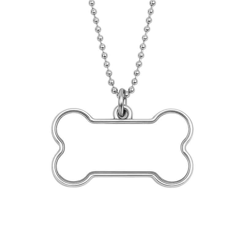 Chapa identificativa mascota forma de hueso