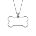 Chapa identificativa mascota forma de hueso