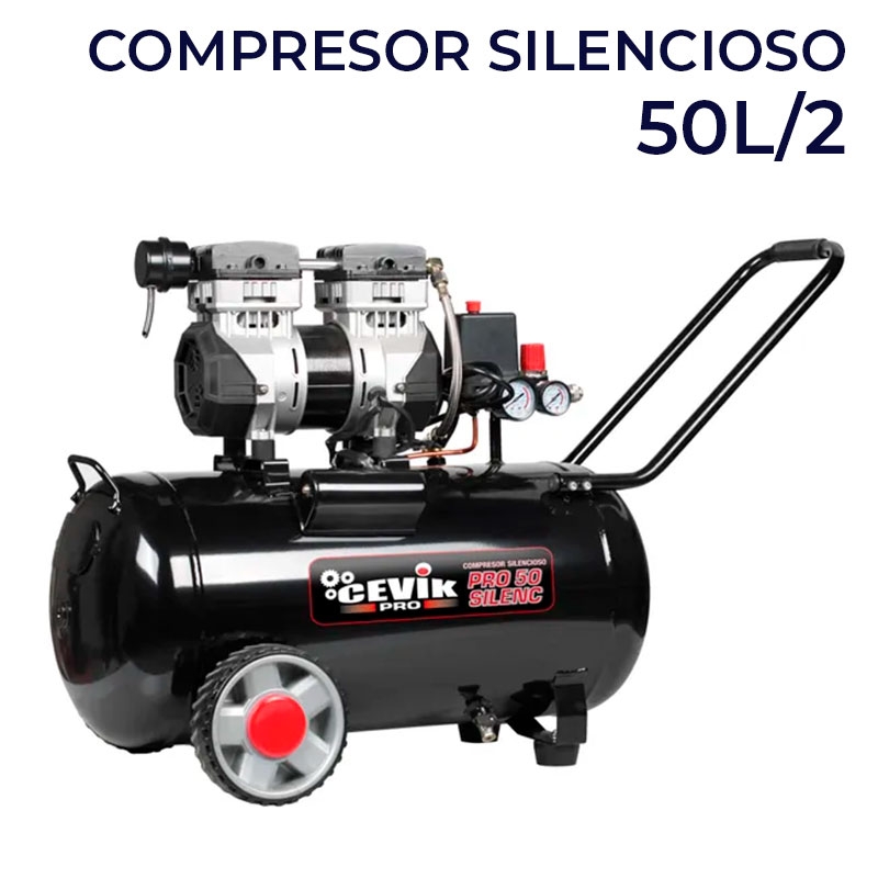 Compresor Silencioso Airum SILTEK  50L 2Hp
