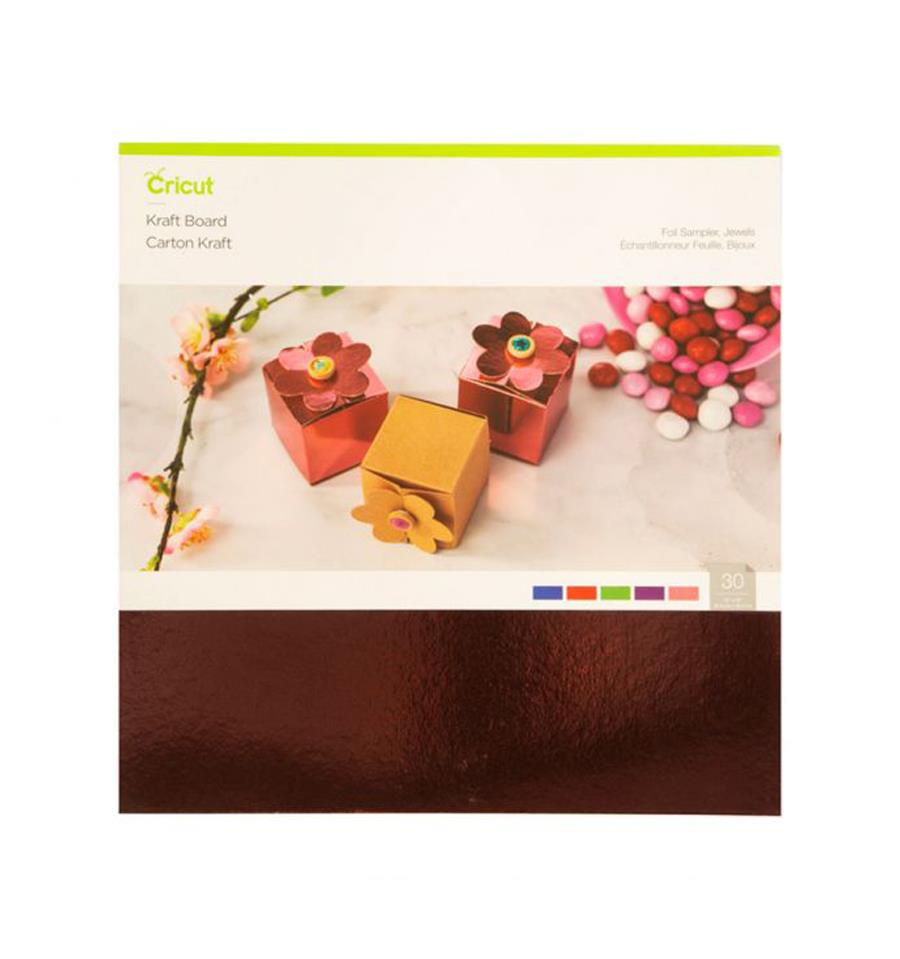 Cricut Kraft Board Foil Sampler Jewels 12"x12" 30