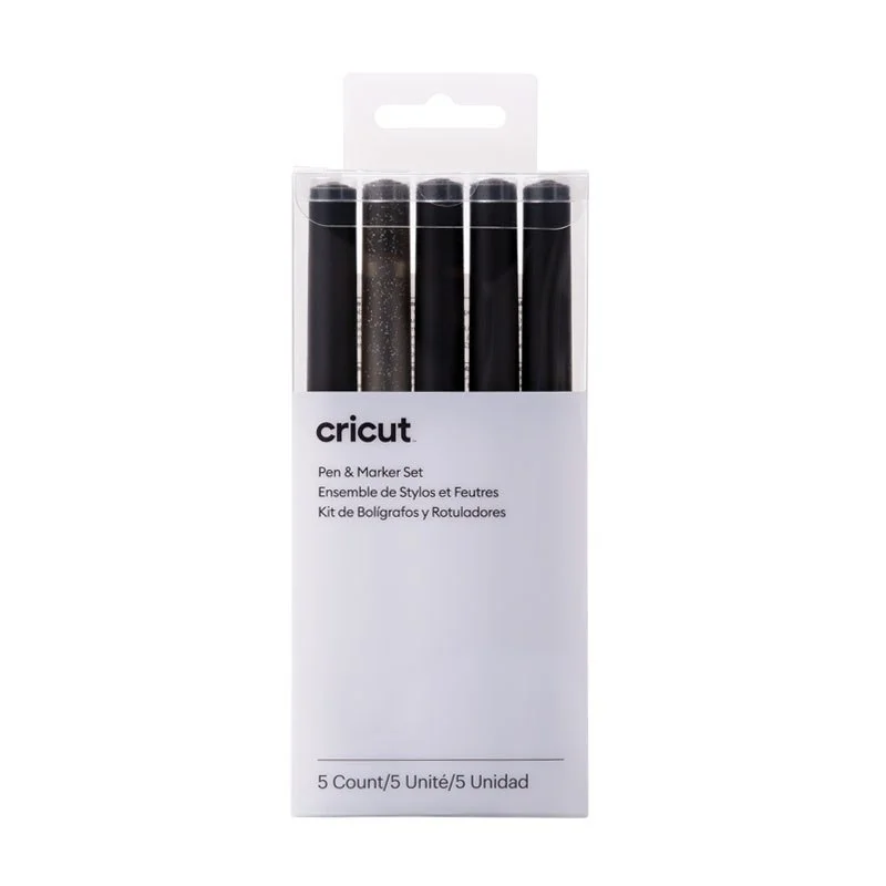 Cricut Set de Bolígrafos Negros Variados | 5 uds.