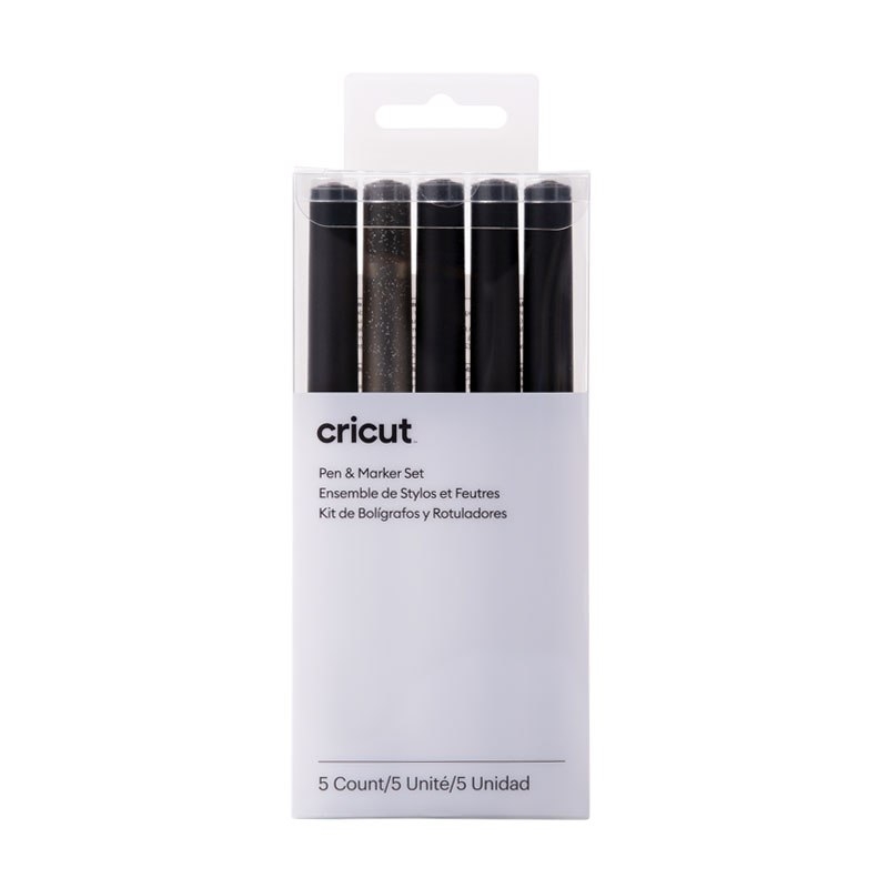 Cricut Set de Bolígrafos Negros Variados | 5 uds.