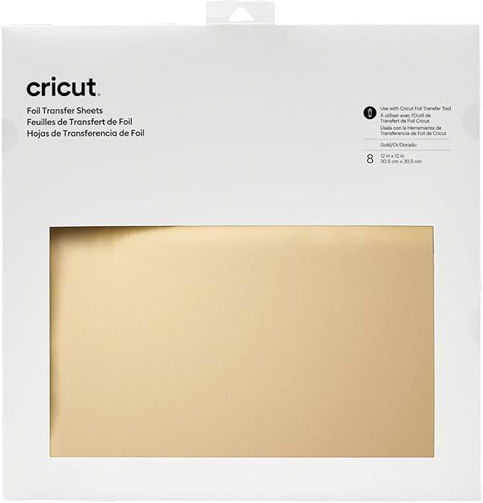 Cricut Transfer Foil Gold 30 x 30 cm | 8 uds.