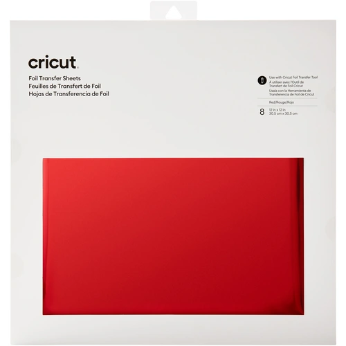 Cricut Transfer Foil Red 30 x 30 cm | 8 uds.