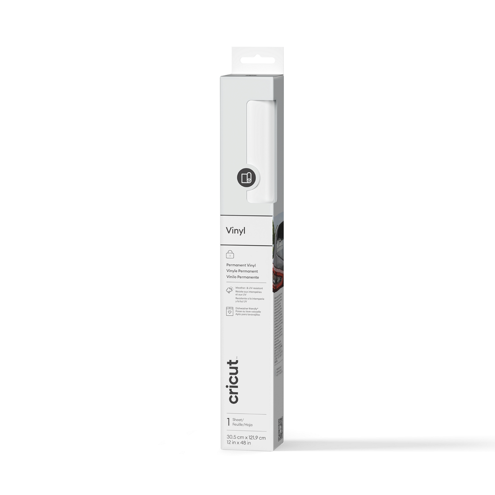 Cricut Vinilo adhesivo Blanco Permanente 12x48