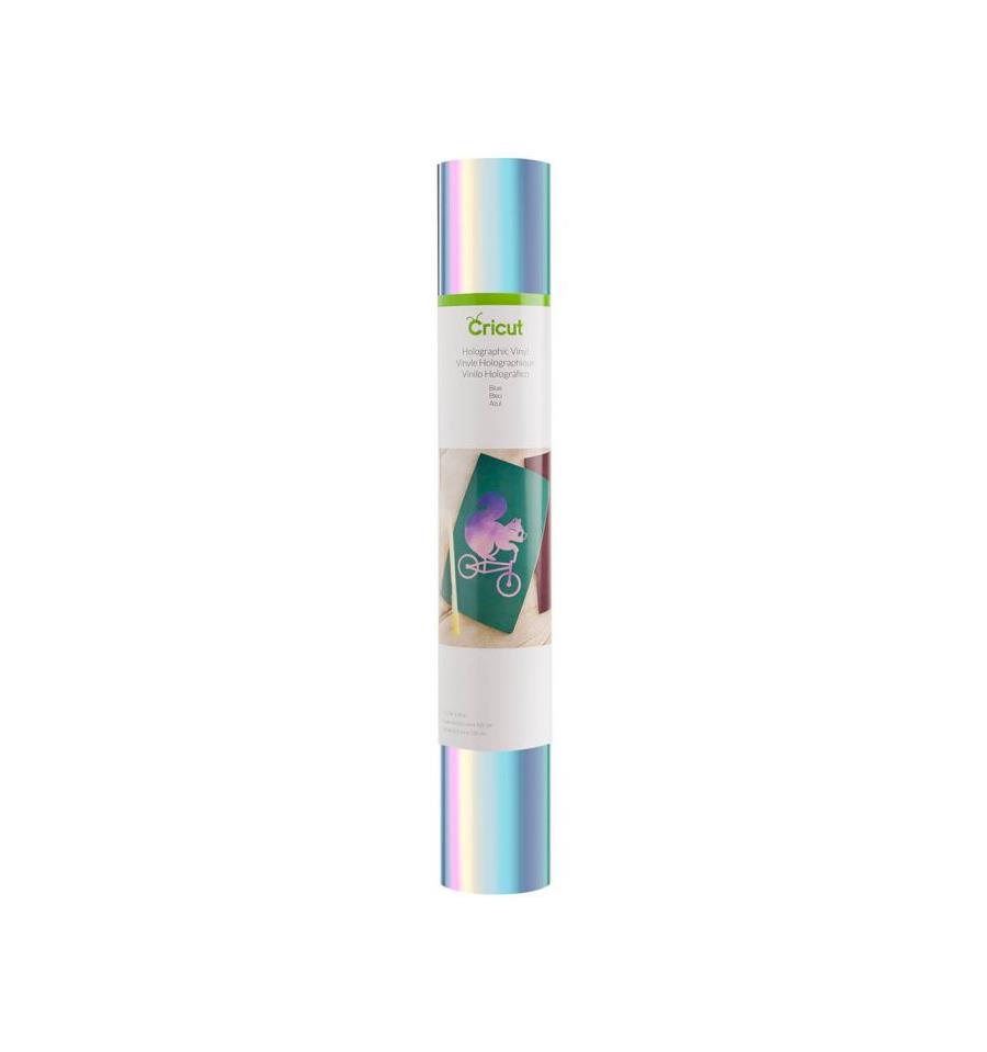 Cricut Vinilo Adhesivo Holográfico Azul | 30,5 x 122 cm