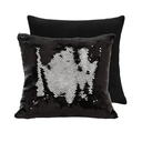 Funda cojín lentejuelas negro 40x40