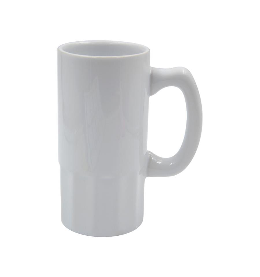 Jarra de cerveza cerámica blanca sublimación 20 Oz