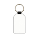 Llavero de PU acolchado, forma rectangular