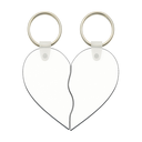 Llavero de madera corazón dos mitades