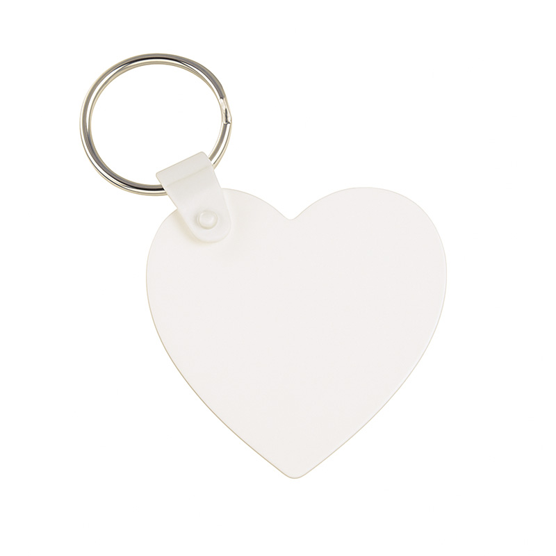 Llavero plástico corazón sublimable