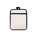 Manopla  de lino, cuadrada