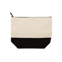 Neceser de lino con base negra sublimable, 18,5 x 24 cm