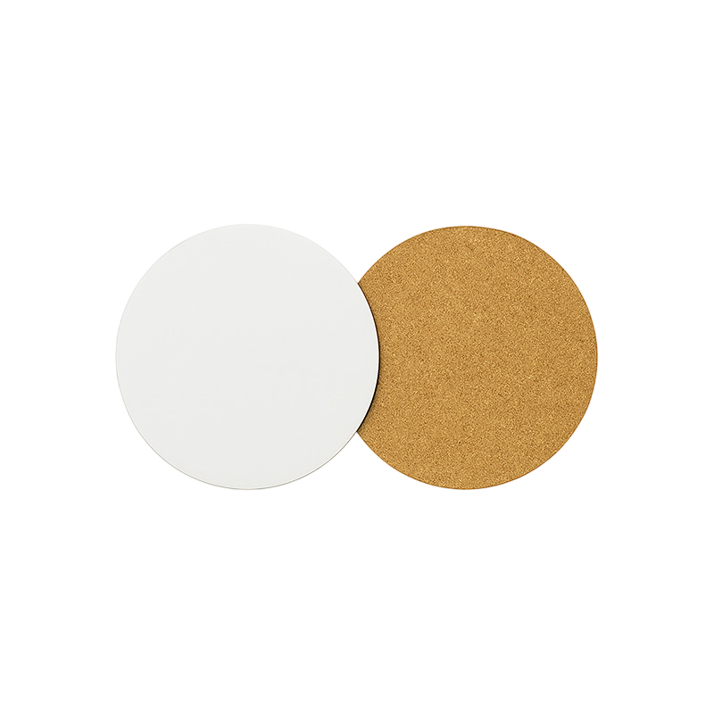 Posavasos Redondo MDF con Base de Corcho