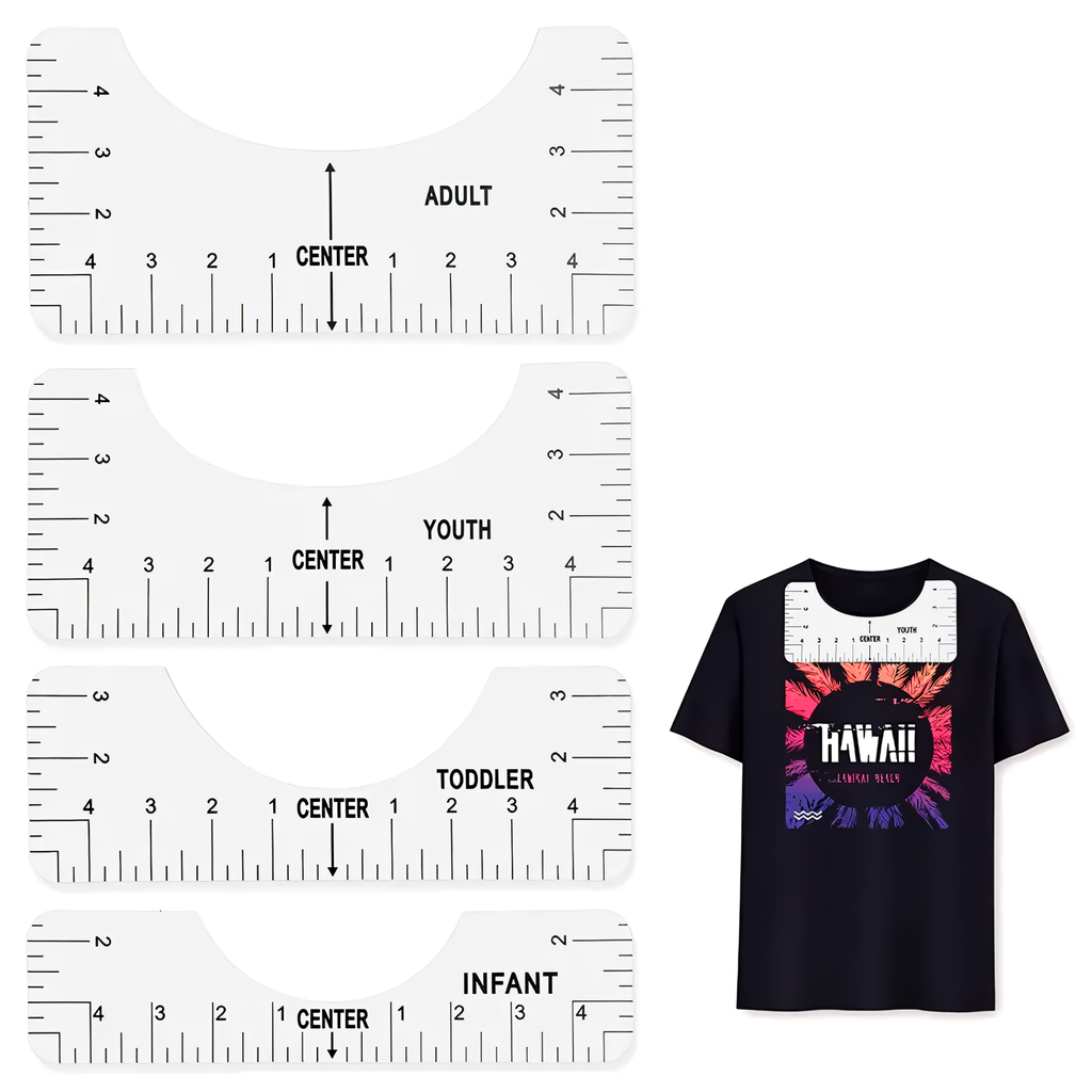 Regla para camisetas - pack 4