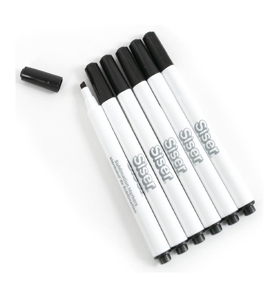 Rotuladores negro puntas variadas pack 6 uds.
