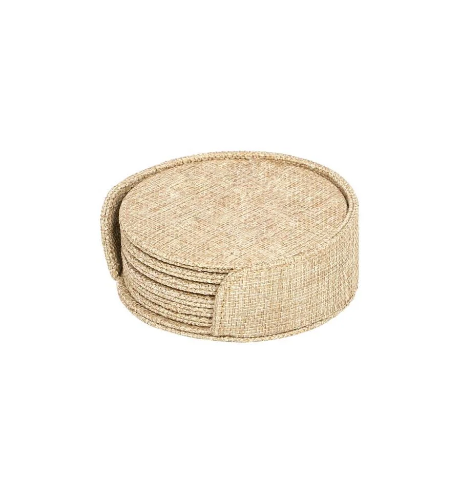 Posavasos de Arpillera | Caja de 6 uds. Redondo