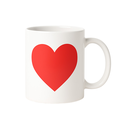 Taza Mágica de Cerámica de Corazón | 11 Oz 