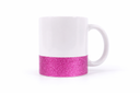 Taza de Cerámica Blanca base Rosa Glitter | 11 Oz 