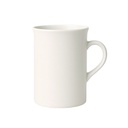 Taza cerámica blanca forma campana