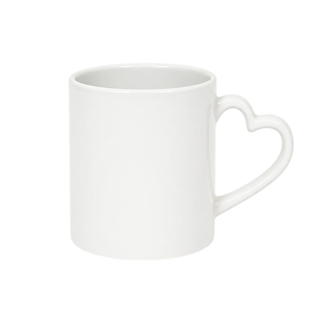 Taza de Cerámica con Asa de Corazón | 11 Oz