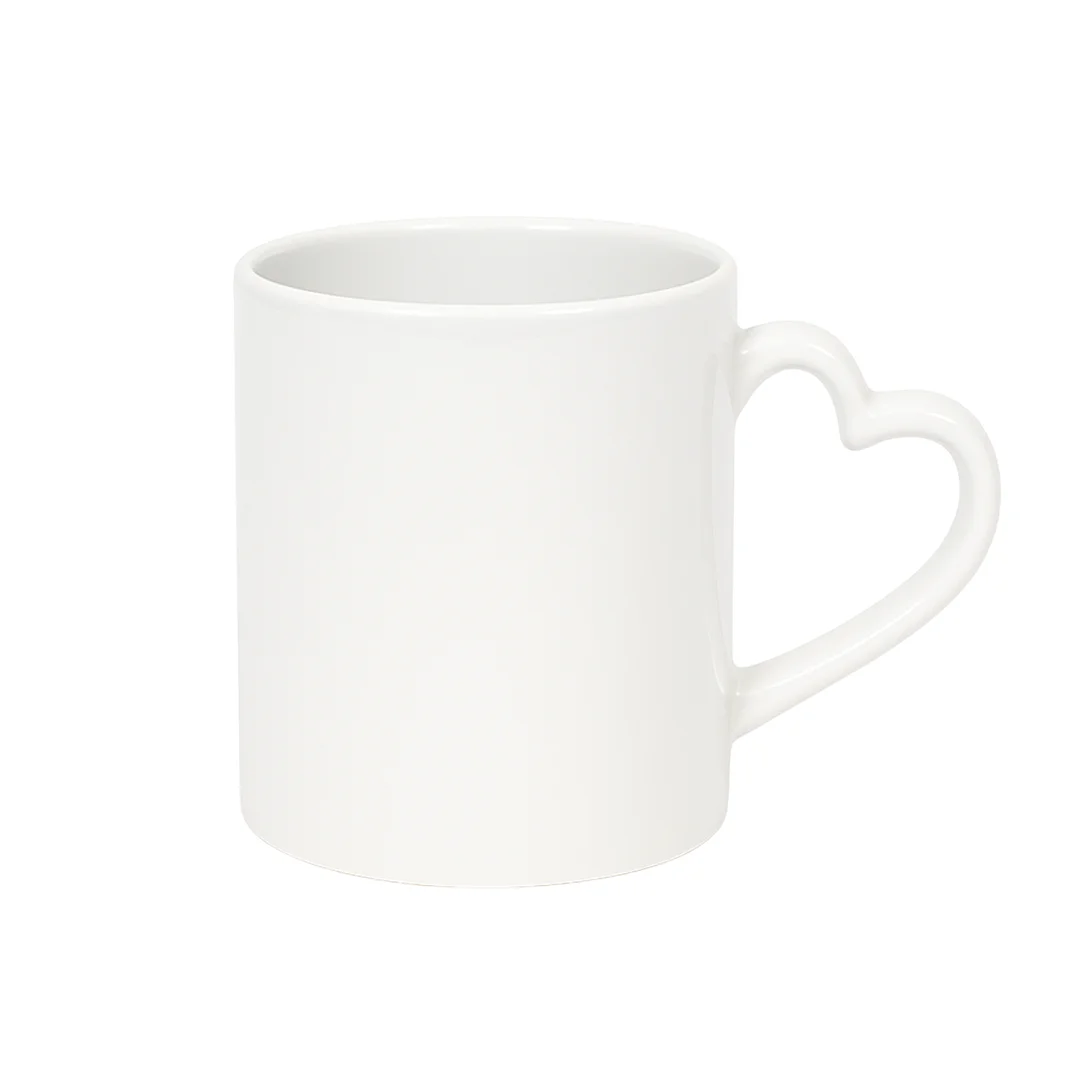 Taza de Cerámica con Asa de Corazón | 11 Oz