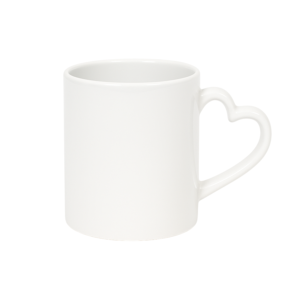 Taza de Cerámica con Asa de Corazón 11oz