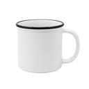 Taza de Cerámica con Borde Negro | 11 Oz