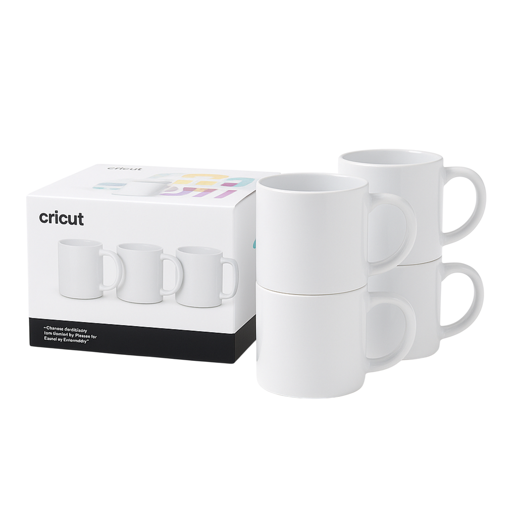 Tazas Apilables Cricut Blancas 10 Oz | 4 uds.