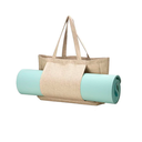 Tote bag Yoga de lino oscuro 36x50x13 cm