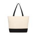 Tote bag lino con asas y base negra 45,5 x 36 cm