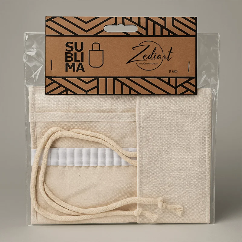 Zediart Estuche Textil con Lápices | 19x41 cm