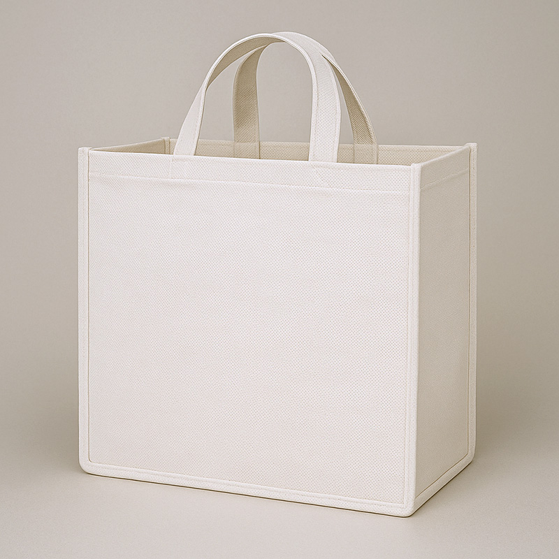 Zediart Tote bag de poliester blanco 30x30x19 cm