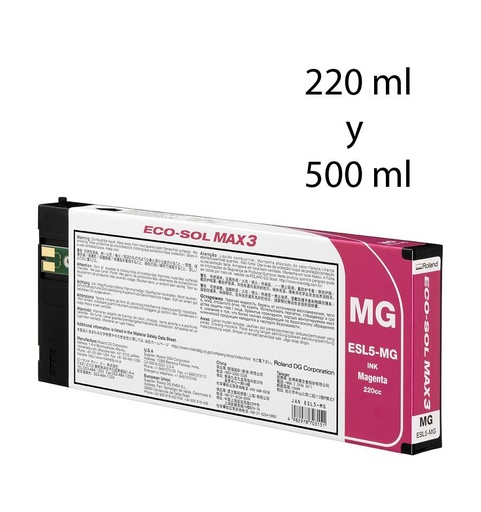 [001151] Cartucho EcoSol-MAX 3 Magenta (220ml)