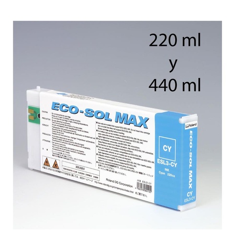 [000860] Cartucho EcoSol-MAX Cyan (220ml)