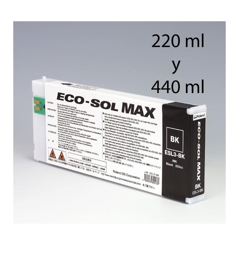 [000866] Cartucho EcoSol-MAX Negro (220ml)