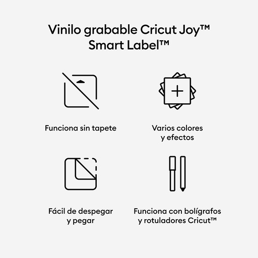 [013420] Cricut Joy Smart Vinyl Permanente Escribible Metallic Edition 14x33cm (Oro)